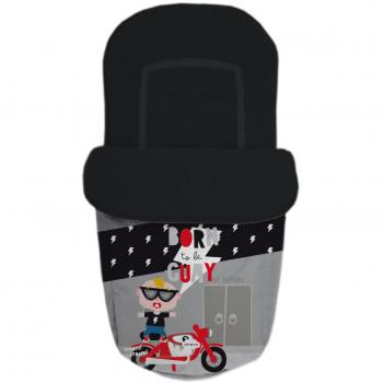 Baby Star 25487 - Saco para silla universal, color negro y gris
