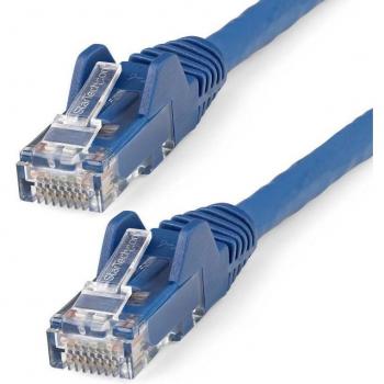 StarTech.com Cable de Red Cat6 Ethernet UTP sin Enganches (Snagless) Azul - 50cm - LSZH - 10GbE de 650MHz y PoE de 100W con Alivio de T