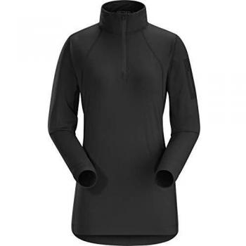 Arcteryx Rho Lt Zip Neck Women's Sudadera, Mujer, Black, S