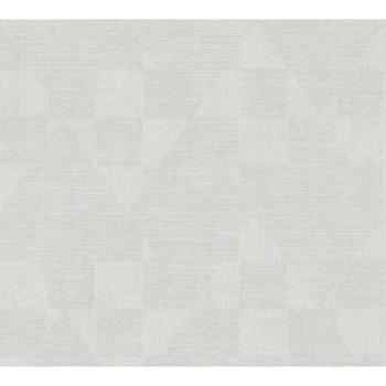 Titanium 3 Geometric Non-Woven Wallpaper, Grey and White, 0.53 x 10.05 m