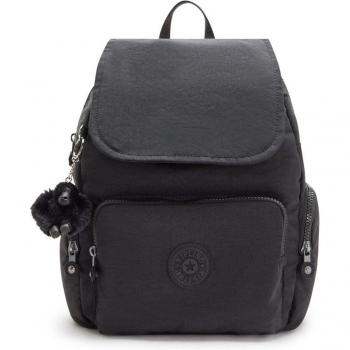 Mochila Kipling City Zip S de mujer con cierre magnético en negro, 13L, poliéster