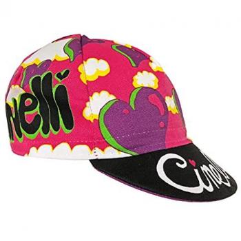 Gorra de Ciclismo Cinelli Ana Benaroya Heart Rosa Multicolor, Talla Única Unisex Adulto