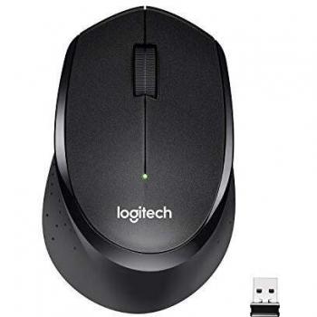 Logitech M330 Silent Plus Wireless Mouse – Enjoy Same Click Feel with 90% Less Click Noise, 2 Year Battery Life, Ergonomic Right-Hand Shape for Computers and Laptops, USB Unifying Receiver, Black