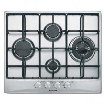 Placa de Cocina Glem Gas GT645HIX Acero Inoxidable Empotrada 60 cm 4 Fuegos