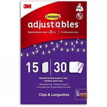 Command AD840CLR-15EU - Ajustables Clips reposicionables