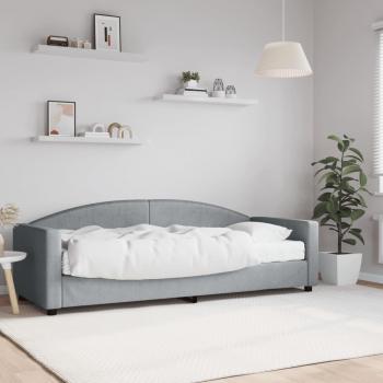 Sofá cama con colchón tela gris claro 80x200 cm vidaXL