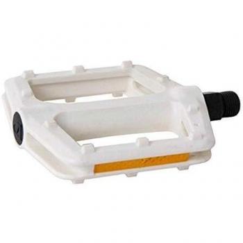 CONTEC MTB-/ Urban-Pedal 'Grind' SB-verpackt, 9/16', Kugellager Einteiliger Nylon-Körper, Boron Stahl-Achse, mit Reflektor, 346g, weiß