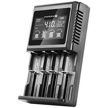 EverActive UC-4000 Cargador de Pilas Recargable Profesional con Tecnología Inteligente