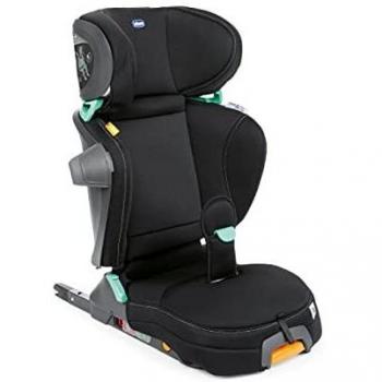 Chicco Fold & Go I-Size Silla de Coche con Conectores ISOFIX para Bebé de 15-36 kg, Reclinable, Grupo 2/3 para Niños de 3-12 Años, Plegable y Portátil, Protección Lateral, Ajustable, Negra