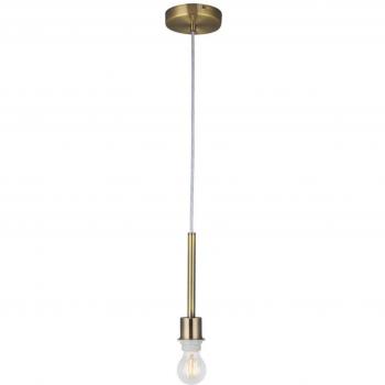 Plafón Baymont Latón antiguo 1 bombilla 28cm, colgante de techo universal E27, 1 luz, altura ajustable hasta 3 m, diseño inspirado en decoración vintage