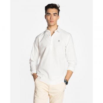 Harper & Neyer - Camisa de hombre slim lisa en algodón blanco