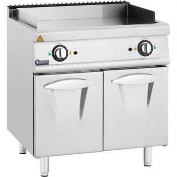 Plancha eléctrica fry-top doble 10,8 kW lisa con mueble bajo - Royal Catering