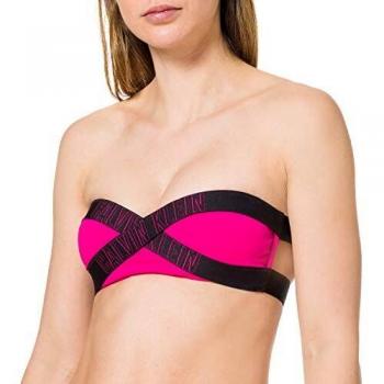 Calvin Klein Bandeau-RP Parte Superior de Bikini, Beetroot Purple, Small para Mujer