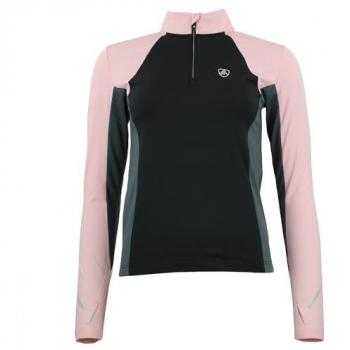 Peak Mountain Women's Long Sleeve Zip Base Layer T-Shirt