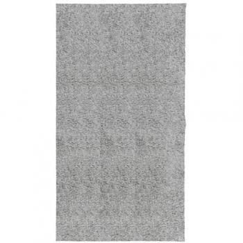 Alfombra Shaggy Moderna PAMPLONA Gris 80x150 cm, peluda de pelo largo, ideal para calefacción por suelo radiante, esponjosa y decorativa para salón