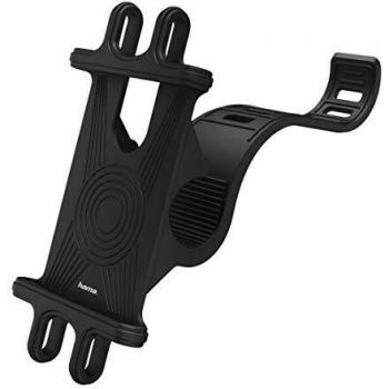 Soporte Universal para Smartphone de Bicicleta Hama - Compatible con Dispositivos de 6-8 cm de Ancho y 13-15 cm de Alto, Color Negro