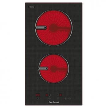 Corberó CCVG2902D Placa Vitrocerámica Modular, 2 Zonas de Cocción, Control Táctil, Función Booster, Indicador de Calor Residual
