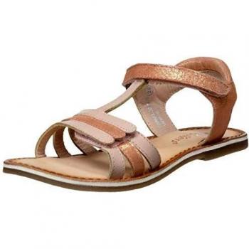 Kickers Diamanto, Sandalias de Punta Descubierta para Niñas, Rosa