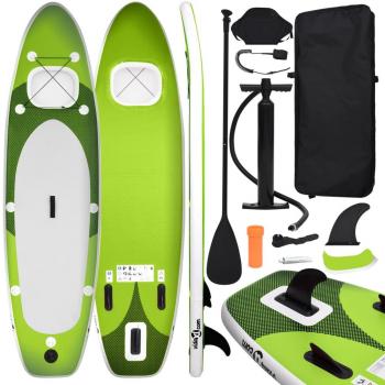 Set de tabla de paddle surf hinchable verde 360x81x10 cm
