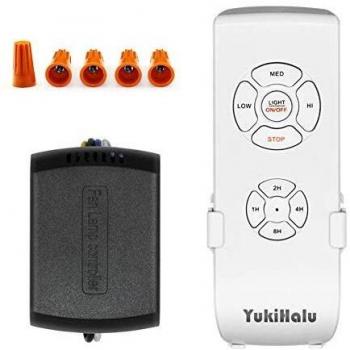 YukiHalu - Mando a Distancia Universal para Ventilador de Techo, tamaño pequeño, con 3 ajustes de Velocidad y Control de luz, Mando a Distancia inalámbrico con opción de Silencio