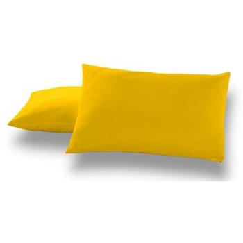 Funda de almohada Alexandra House Living Mostaza 50 x 80 cm (2 Unidades) - Color mostaza, pack de 2 unidades, medidas de 50 x 80 cm, composición 50% algodón y 50%