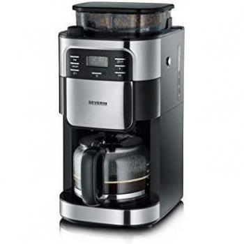 Severin KA 4810 Semi-Automatic Drip Coffee Maker with Built-in Grinder, 1.4L Capacity, 1000W, Black and Stainless Steel