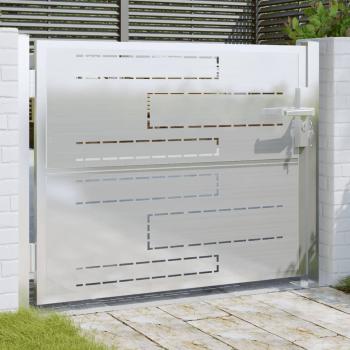 vidaXL Garden Gate 100x75 cm Stainless Steel