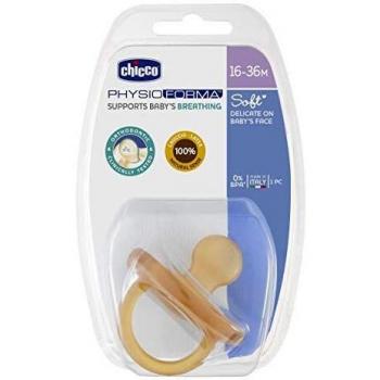 Chicco Physio Soft Chupetes para Bebés de 16 a 36 Meses, Látex Natural Suave y Delicado que Imita el Pecho Materno, con Orificios de Ventilación y Tetina Physioforma - Marrón