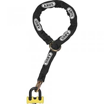 ABUS Granit Power XS 67 Chain Lock with 12mm x 120cm Black Loop and Yellow Body