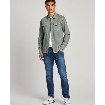 Pepe Jeans Men's Tapered Fit Distressed Blue Denim Jeans