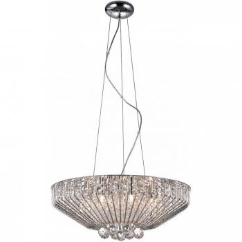 Colgante Impex Carlo Cromo 22 Cm con 7 luces, acabado en cromo pulido