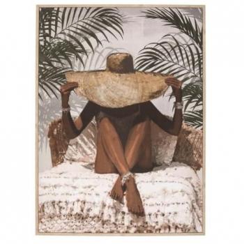 Cuadro Decorativo Pared Lienzo Impreso Enmarcado Eliane 58 x 78 cm