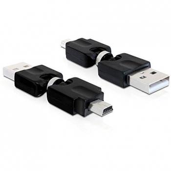 Adaptador USB 2.0 A a Mini USB Masculino Negro 0,66m DeLOCK 65259