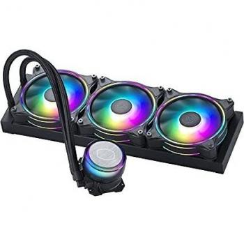 Cooler master masterliquid ml360 illusion cpu liquid cooler aio water cooling system 3rd gen pump 3 x 120mm argb halo fans 360mm radiator argb controller included amd and intel compatible
