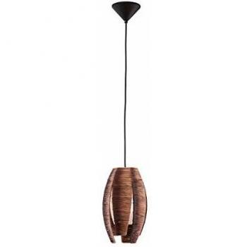 Lámpara Colgante Vintage Marrón Eglo Mongu 1 Bombilla E27 Ø19cm X 110cm