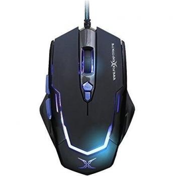 Foxxray Rage Fire - Ratón de 2500 DPI gaming, color negro