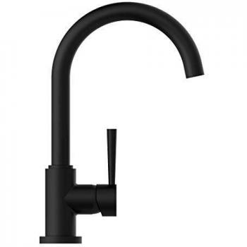 Grifo caño alto redondo SCHÜTTE CORNWALL baja presión negro mate