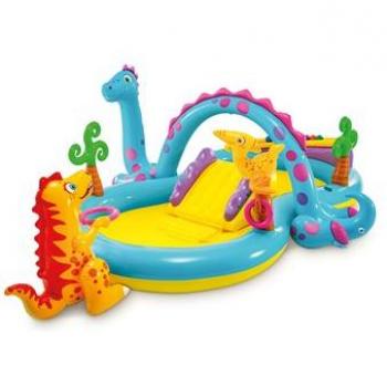 Centro de juegos hinchable acuático Pulpito Intex con tobogán y dispersor de agua