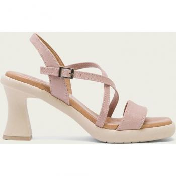 Sandalia Tacon Alto Rosa Karen de Porronet - altura tacón: 8 cm, sandalias de tacón de mujer de piel en color rosa
