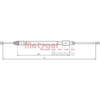 Cable de freno de mano METZGER 10.4716 para Citroën C2 3/5 puertas, freno de estacionamiento trasero izquierdo y derecho