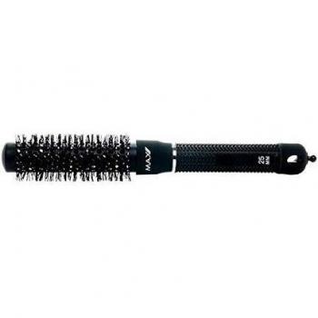 Max Pro Ceramic Round Hair Dryer Brush 25mm - Cepillo redondo de cerámica para secado y peinado del cabello, diámetro de 25 mm, diseño ergonómico, cerdas antiestáticas, ideal para crear volumen y ondas