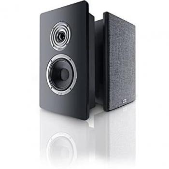 Heco Ambient 11F - Altavoces de pared 2 vías, color negro satinado (pareja)