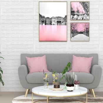 vidaXL 3D Wallpaper Bricks Self-adhesive 40 pcs White