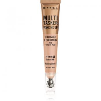 Rimmel Multi-Tasker Wake Me Up Foundation and Concealer with a Brightening Effect Shade 25 Rose Ivory 20 ml