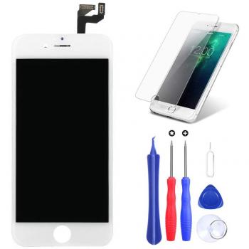 USHINING Pantalla para iPhone 6s LCD Tactil Retina Digitalizador Recambio Completa Repuesto Reparacion Kit Blanco