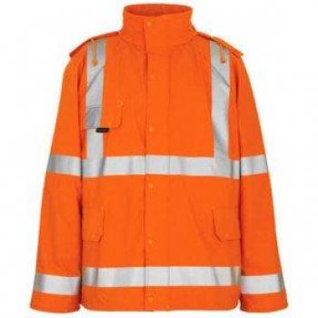 Chaqueta de Lluvia Mascot Feldbach XL, Alta Visibilidad Naranja