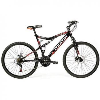 Moma - Bicicleta Montaña Mountainbike 26 BTT SHIMANO, doble disco y doble suspensión