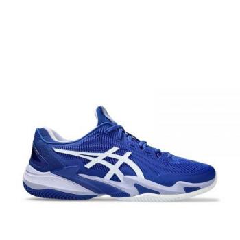 ASICS Court FF 3 Novak Zapatilla Tierra Batida Hombres - Azul, Blanco, Modelo 1041A362-961