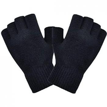 BEIRCOIN Guantes sin Dedos de Muñeca Guantes de Mitad Manoplas sin Dedos para Adultos y Niños Guantes de oficina Guantes de computadora