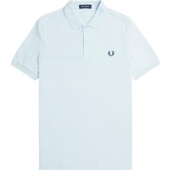 Fred Perry Men's Plain Cotton Piqué Polo Shirt - Light Ice Midnight Blue